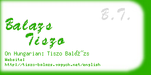balazs tiszo business card